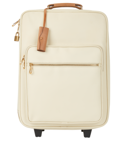 45 Suitcase, Canvas/ Leather, Cream/ Tan, LT/P, 3*